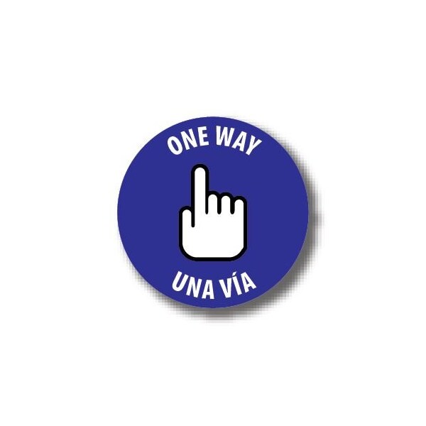 Ergomat 24in CIRCLE SIGNS One Way - Bilingual English/Spanish DSV-SIGN 576 #3820 -UEN - main
